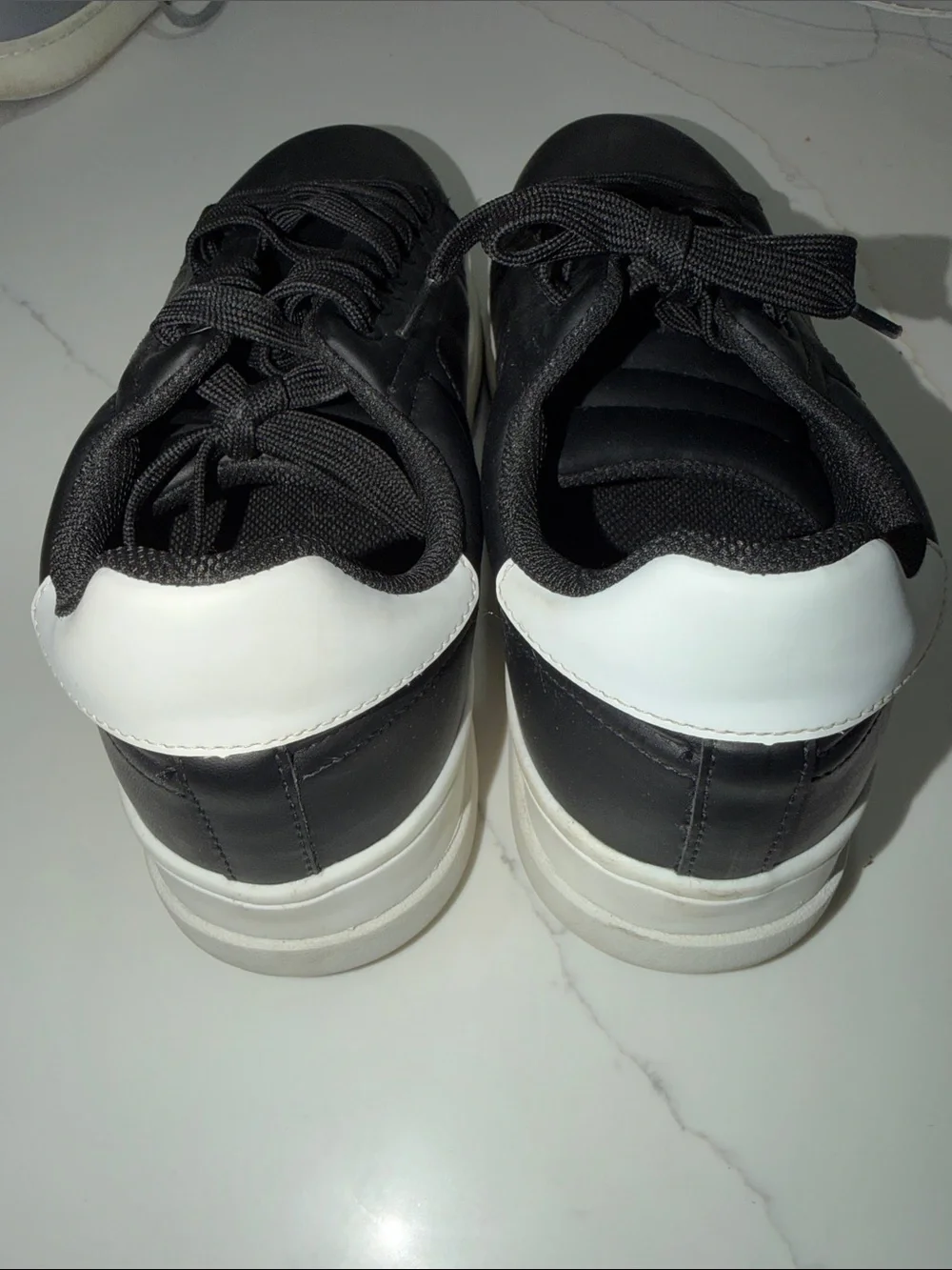 Zara Black Low-Top Sneakers with White Soles